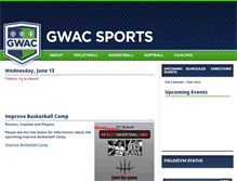 Tablet Screenshot of gwacsports.com